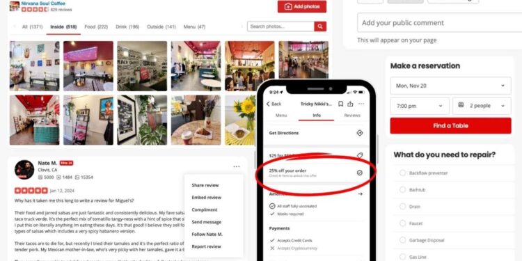 yelp business reviews